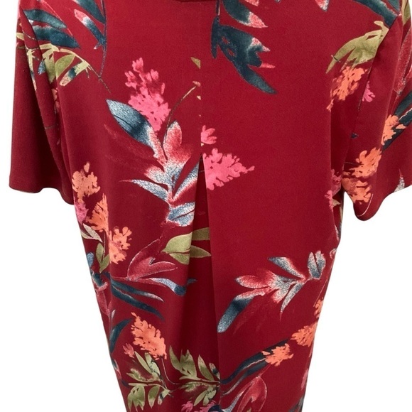 Christian Siriano Red Floral Dress Size Large - Picture 5 of 12